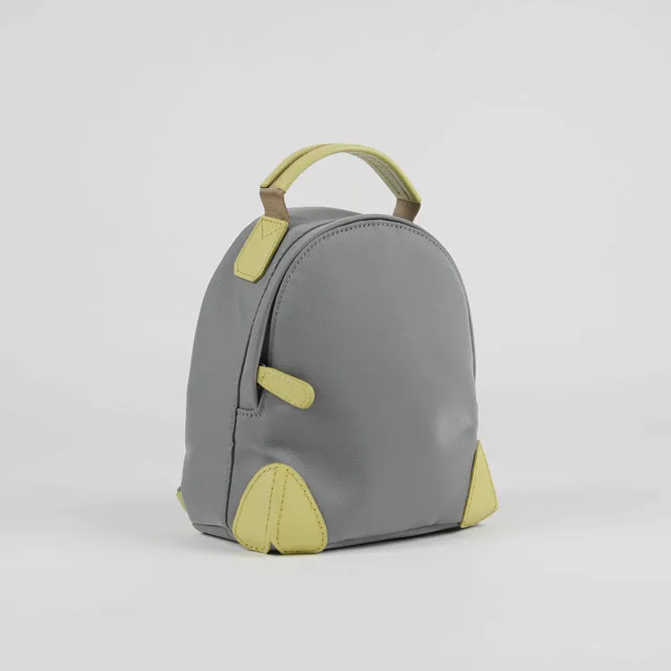 Womens Nylon Small Backpack Purse Light Gray Convertible Crossbody Bag Nylon Backpack Shoulder Bag for Ladies