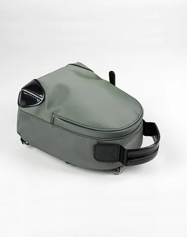 Womens Nylon Small Backpack Purse Light Gray Convertible Crossbody Bag Nylon Backpack Shoulder Bag for Ladies