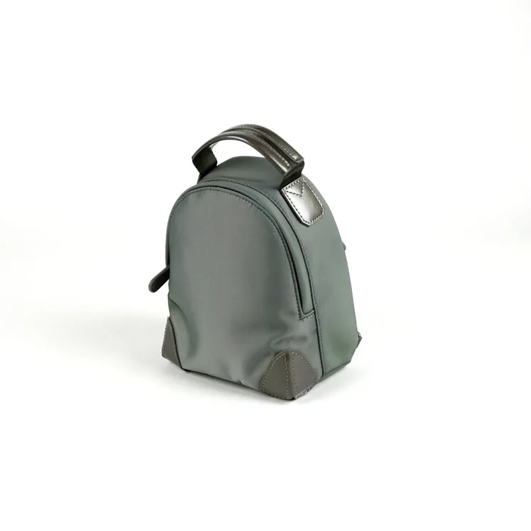 Womens Nylon Small Backpack Purse Light Gray Convertible Crossbody Bag Nylon Backpack Shoulder Bag for Ladies