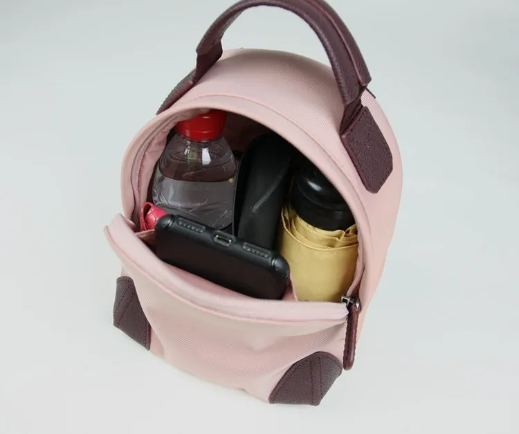 Womens Nylon Small Backpack Purse Wine Convertible Crossbody Bag Nylon Backpack Shoulder Bag for Ladies