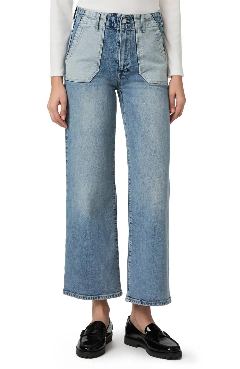 Women's Sasha Ankle With Reverse Utility Pockets Jean In Saylor Distressed