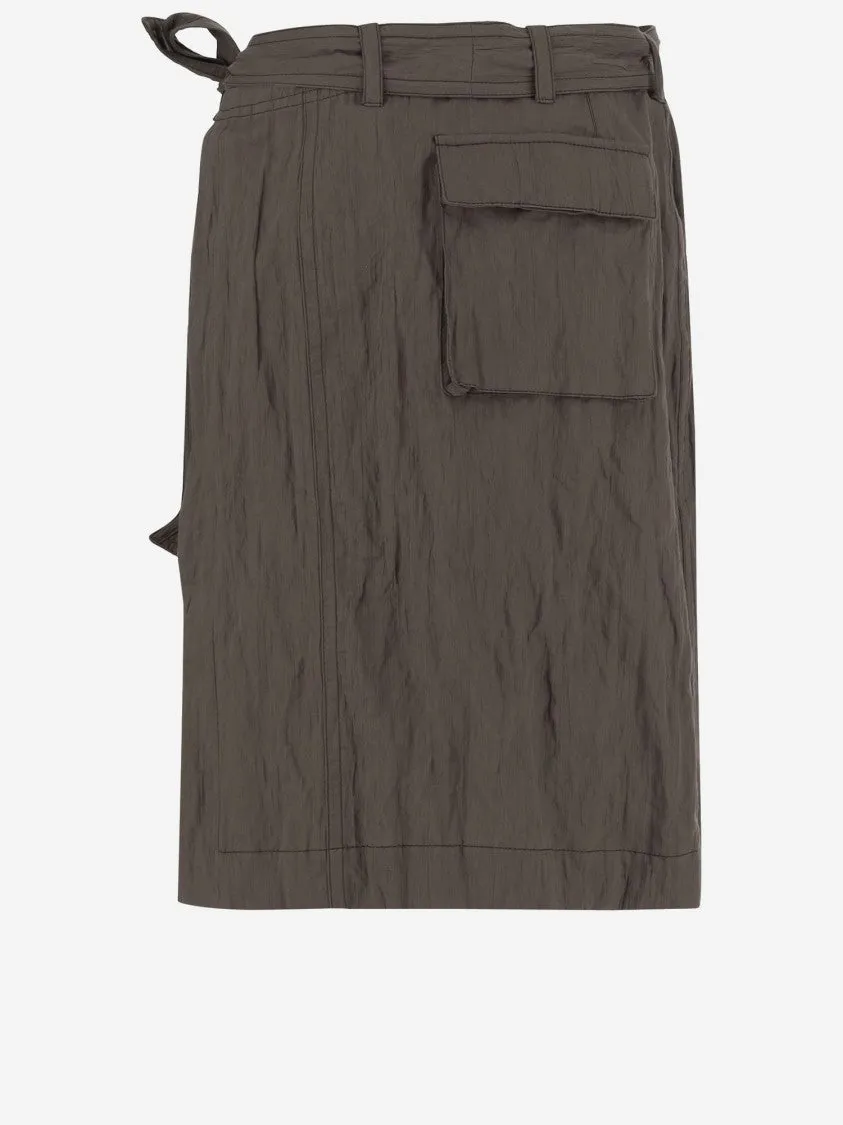 Wrap Skirt Made Of Cotton Blend