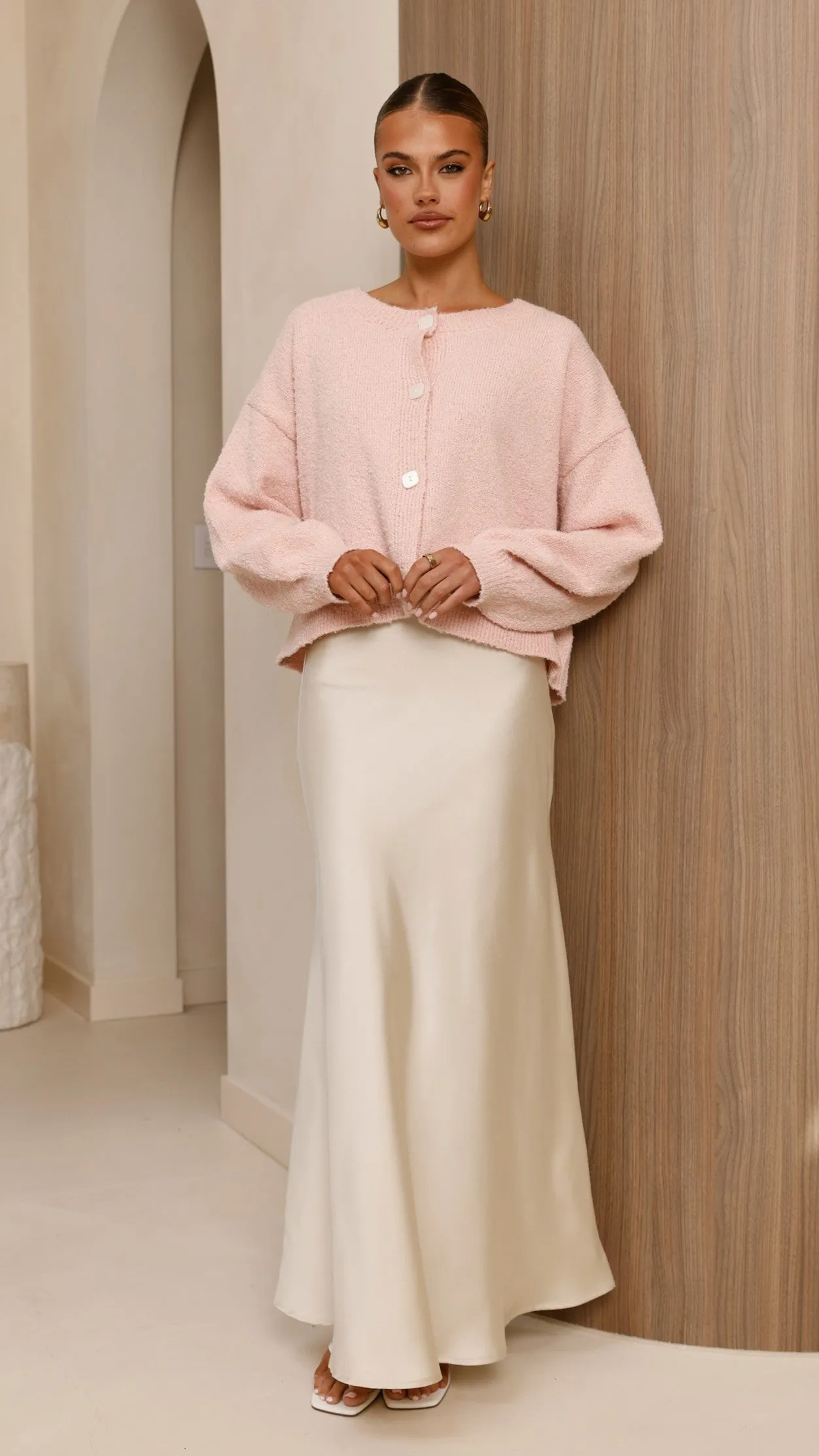 Zelara Knit Cardigan - Blush