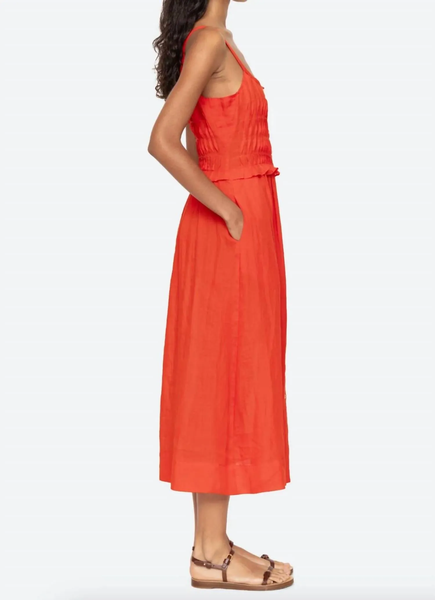 Zora Tank Dress In Chili